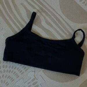 Arrive adjustable Black Ribbed Crop Top